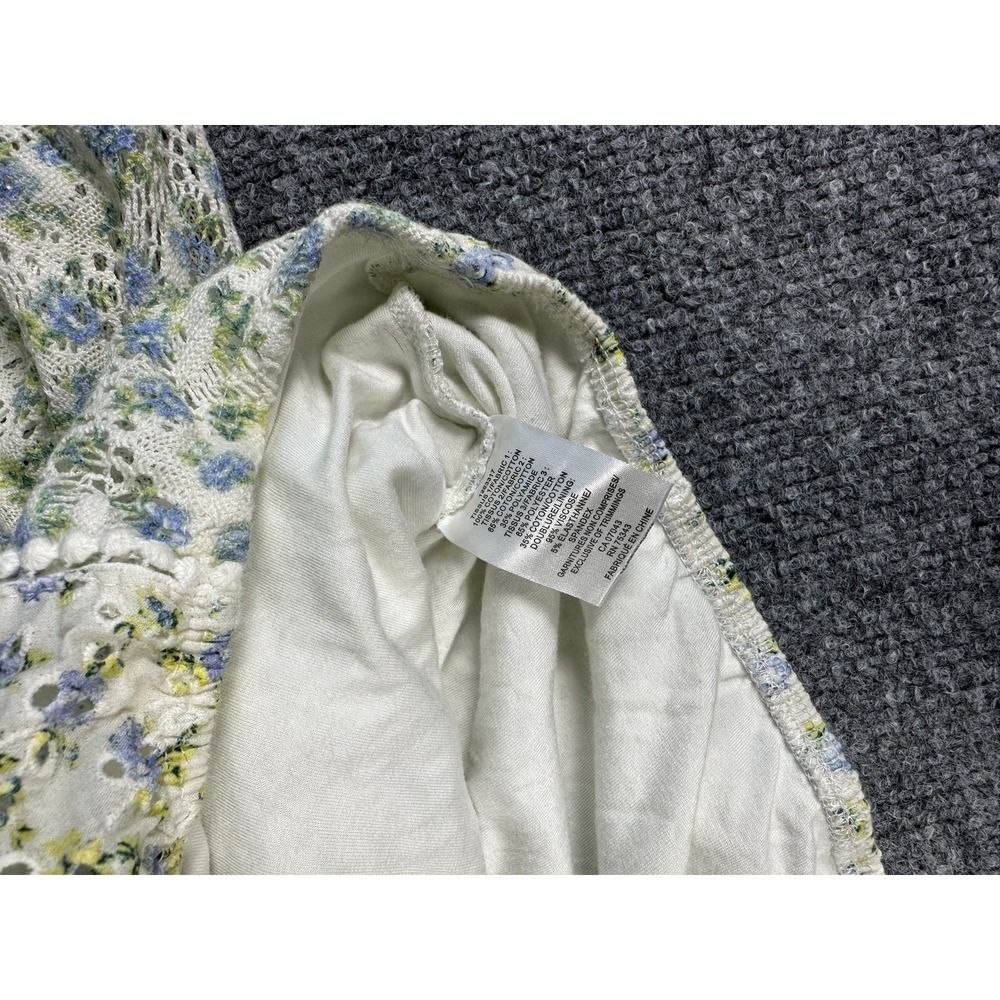 House Of Harlow Top Women XS Cottagecore Coquette Milkmaid Cropped Boho Romantic - Picture 7 of 8